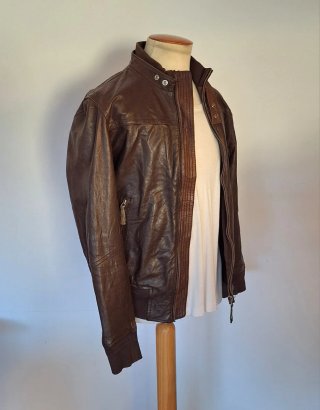 Chaqueta de Piel Napapijri Marrón