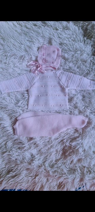 Conjunto primera puesta bebé, talla00m.