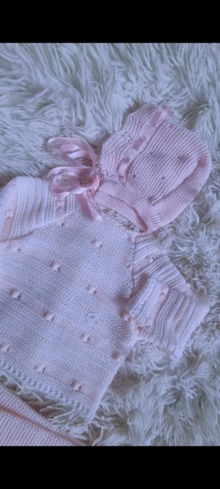 Conjunto primera puesta bebé, talla00m.