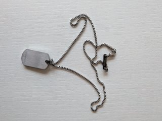 Collar Viceroy de acero con placa para hombre