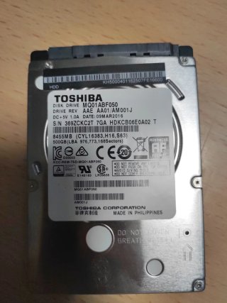Disco Duro Toshiba 500GB MQ01ABF050 SATA