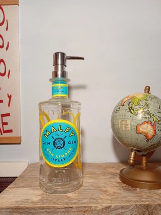 Portasapone Malfy Gin trasparente e argento