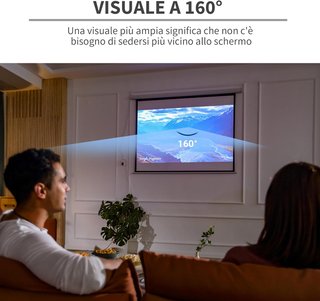 Pantalla de Proyector de 84 Pulgadas Formato 4:3 Ajustable con Control Remoto, Pantalla de Proyección Motorizada Compacta, Instalación en Pared o Techo, 171X130 Cm, Blanca