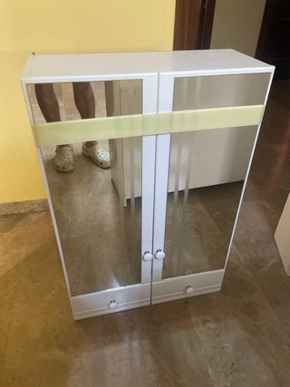 Conjunto de 3 armarios de baño blancos 2 colgantes