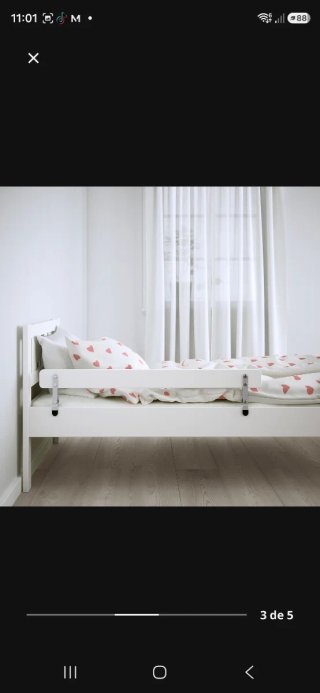 Cama infantil IKEA KRITTER 70x160 + colchón