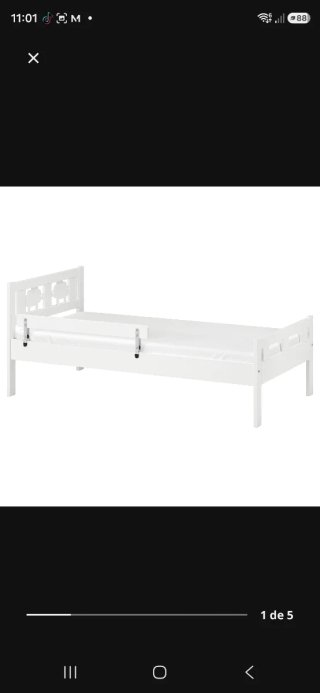 Cama infantil IKEA KRITTER 70x160 + colchón
