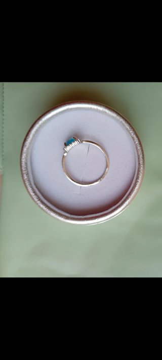 Anillo Plata Agua Marina Cuadrada