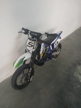 Pit Bike Infantil Motocross Azul y Blanco