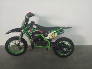 Minimoto Motocross Gasolina Negra y Verde
