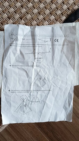 Tienda tipi de lino para niños
