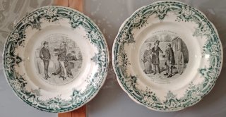 Platos Terre de Fer siglo XIX leer descripción