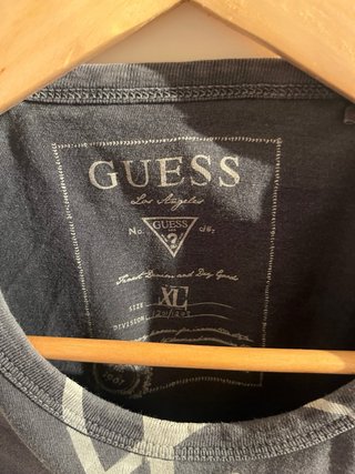Camiseta Guess Hombre Talla XL Gris