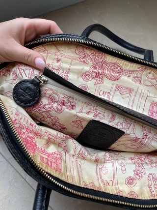 Bolso Lancel Negro Cuero Vintage
