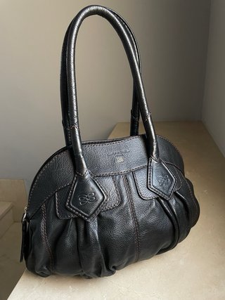 Bolso Lancel Negro Cuero Vintage
