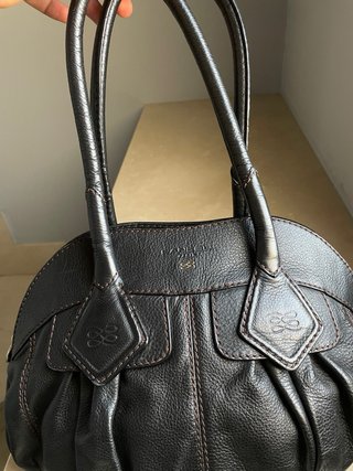 Bolso Lancel Negro Cuero Vintage