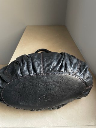 Bolso Lancel Negro Cuero Vintage