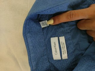 Camisa Calvin Klein Slim Fit Azul Talla M