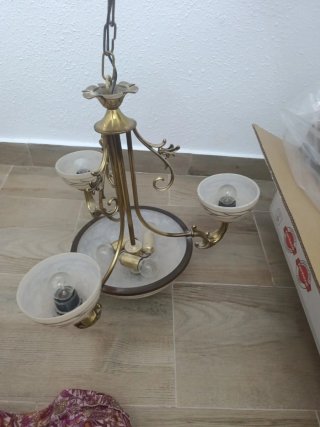 Lámpara de salón 3 brazos perfecto estado