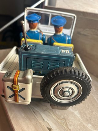 JEEP POLICÍA Juguete Chapa Antiguo