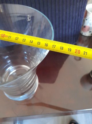 Cubitera o jarrón de cristal