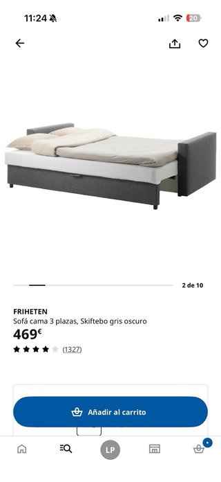 Sofá Cama Ikea Friheten Gris