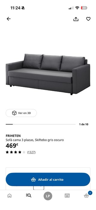 Sofá Cama Ikea Friheten Gris