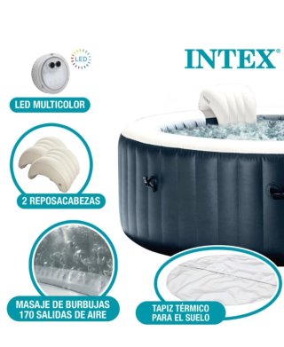 Spa Hinchable Intex Azul y Blanco