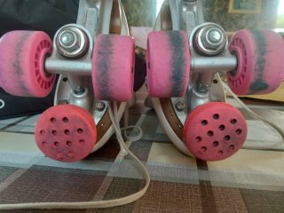 Pack Patines Artísticos + Vestido Azul T.34