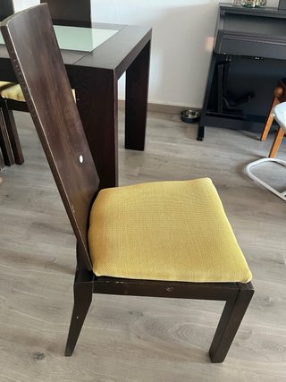 Mesa comedor extensible 6-10 comensales y 4 sillas