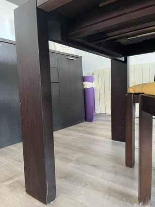 Mesa comedor extensible 6-10 comensales y 4 sillas