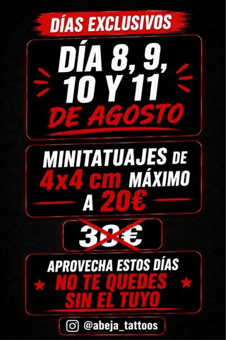 Tatuajes a solo 20€