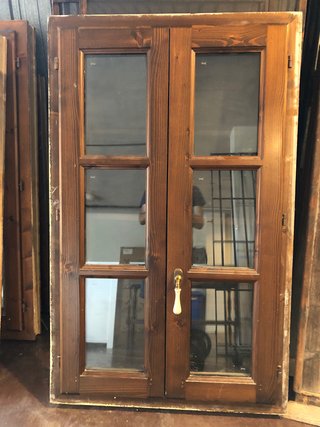 Ventanal doble madera con cristales