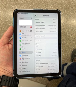 iPad Mini 256 GB + Cellular Gris Espacial.