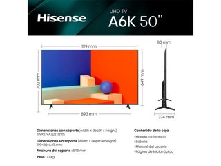 Hisense TV 50 UHD 4K 6 Series