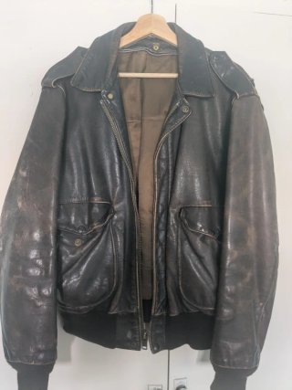 Chaqueta Cuero Aviador Negra y Marrón
