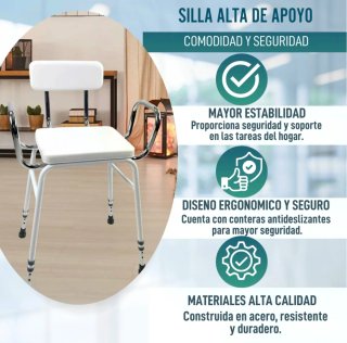 Silla de ducha con reposabrazos