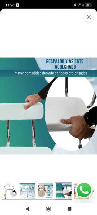 Silla de ducha con reposabrazos