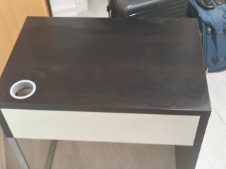 Escritorio Ikea MICKE Negro/Blanco