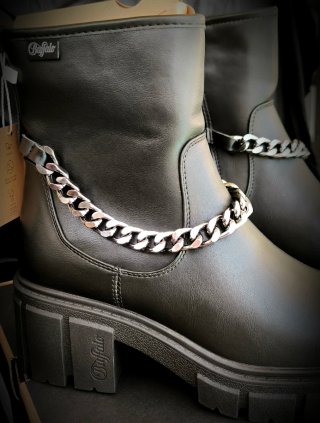 Botines Buffalo negros con cadena NUEVOS