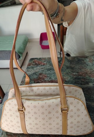 Borsa Pollini bauletto beige