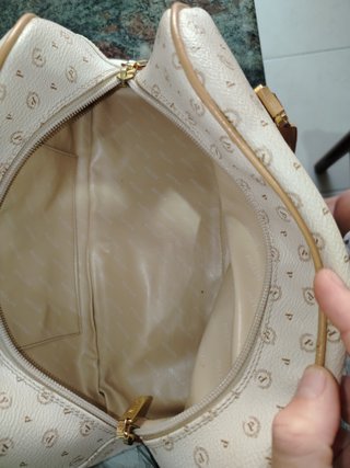 Borsa Pollini bauletto beige