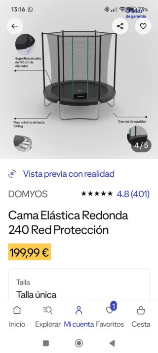 Cama Elástica Redonda 240