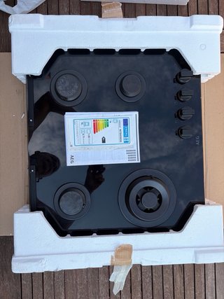 Placa de Gas AEG Negra