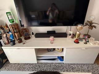 Mueble TV Ikea Byas Blanco