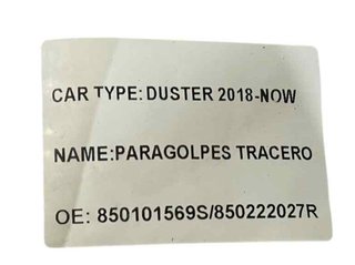Dacia 117579 850101569s paragolpes trasero duster