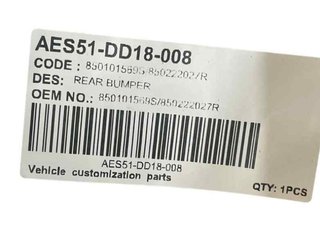 Dacia 117579 850101569s paragolpes trasero duster