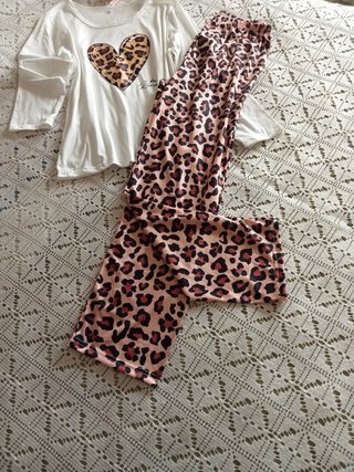 Pijama animal print corazón TXS-S