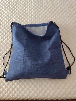 Mochila de cuerdas azul