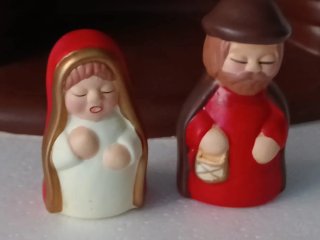Pastori presepe in ceramica