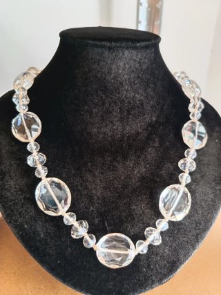 Collana vintage cristallo trasparente